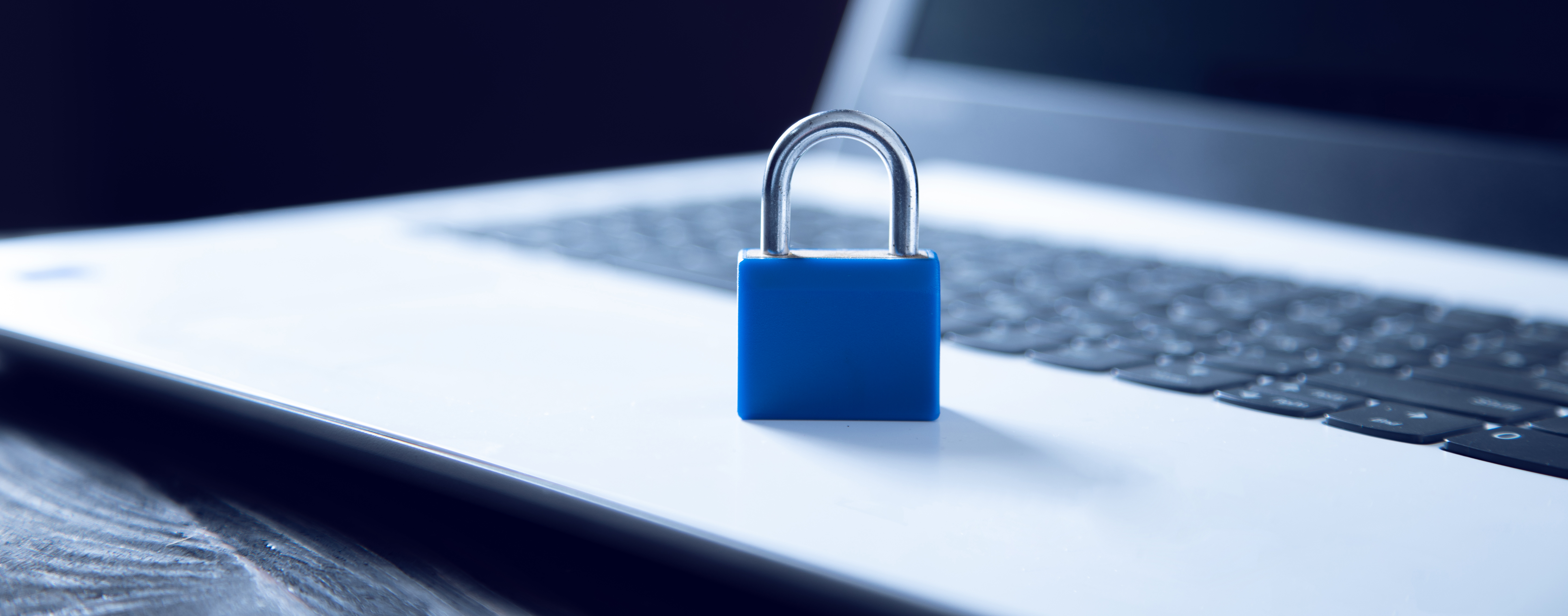 A lock on a laptop