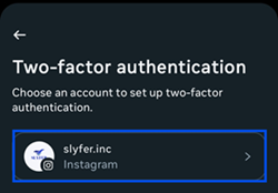 A picture showing and highlighting the accounts available
